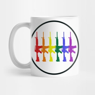 Rainbow Pride Flag Rifles Mug